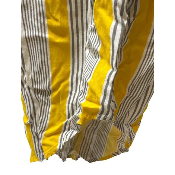 Shein Yellow & White Striped Jumpsuit L - Picture 6 of 12